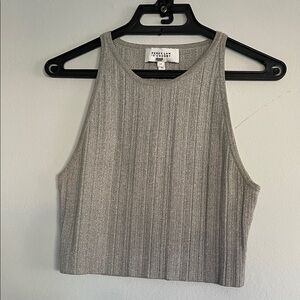 10 Crosby Derek Lam Gray Ribbed Tank Top